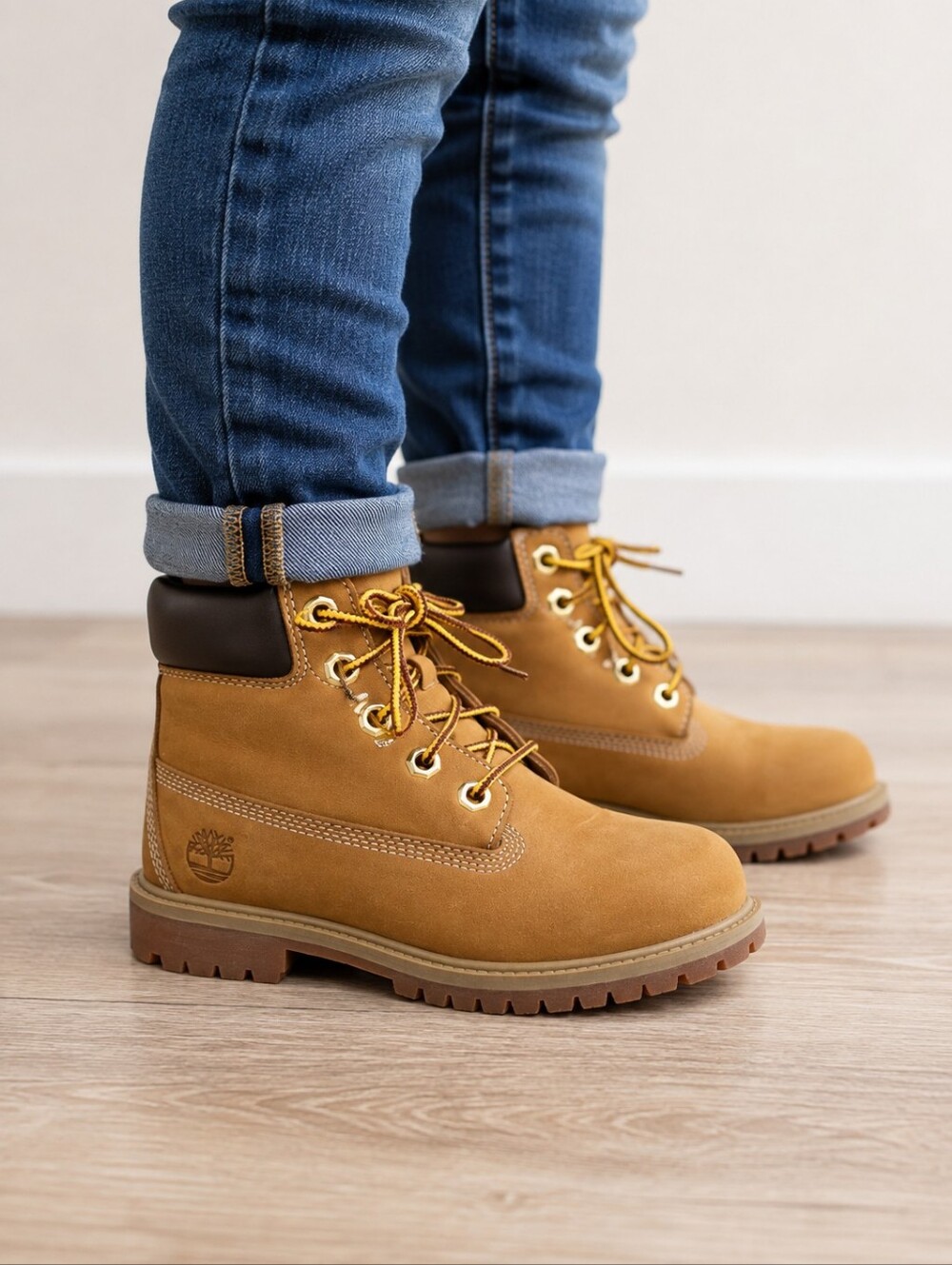 Timberland Kids Premium 6-Inch Waterproof Boots Wheat Size 13 NWOB